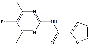 N-(5-bromo-4,6-dimethyl-2-pyrimidinyl)-2-thiophenecarboxamide Struktur