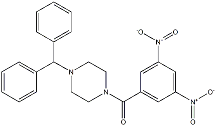 (4-benzhydrylpiperazino)(3,5-dinitrophenyl)methanone Struktur