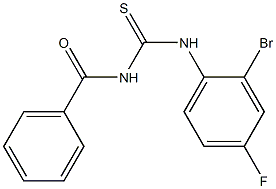 N-benzoyl-N'-(2-bromo-4-fluorophenyl)thiourea Struktur