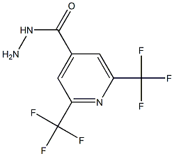 2,6-bis(trifluoromethyl)isonicotinohydrazide Struktur