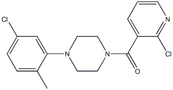 [4-(5-chloro-2-methylphenyl)piperazino](2-chloro-3-pyridinyl)methanone Struktur