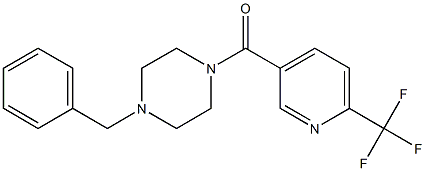 (4-benzylpiperazino)[6-(trifluoromethyl)-3-pyridinyl]methanone Struktur