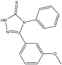 5-(3-methoxyphenyl)-4-phenyl-2,4-dihydro-3H-1,2,4-triazole-3-thione Struktur