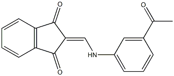 2-[(3-acetylanilino)methylene]-1H-indene-1,3(2H)-dione Struktur