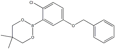 2-(5-Benzyloxy-2-chlorophenyl)-5,5-dimethyl-1,3,2-dioxaborinane Struktur