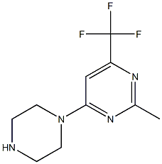 2-methyl-4-piperazin-1-yl-6-(trifluoromethyl)pyrimidine Struktur