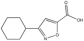 3-cyclohexylisoxazole-5-carboxylic acid Struktur