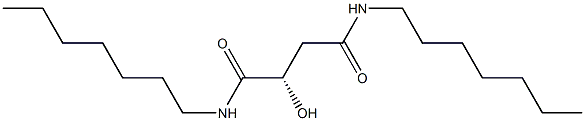 [S,(-)]-N,N'-Diheptyl-2-hydroxysuccinamide Struktur