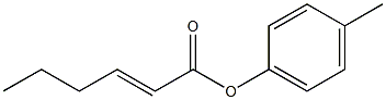 (E)-2-Hexenoic acid 4-methylphenyl ester Struktur