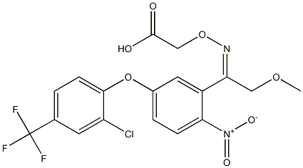 [[[1-[5-[2-Chloro-4-(trifluoromethyl)phenoxy]-2-nitrophenyl]-2-methoxyethylidene]amino]oxy]acetic acid Struktur