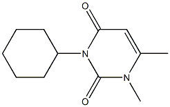 3-Cyclohexyl-1,6-dimethyluracil Struktur