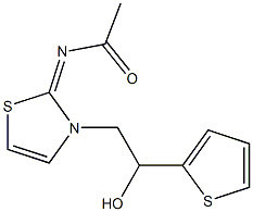 2-(2-Acetylimino-4-thiazolin-3-yl)-1-(thiophen-2-yl)ethanol Struktur