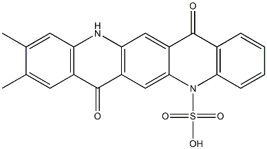 5,7,12,14-Tetrahydro-9,10-dimethyl-7,14-dioxoquino[2,3-b]acridine-5-sulfonic acid Struktur