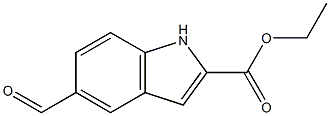 5-Formyl-1H-indole-2-carboxylic acid ethyl ester Struktur