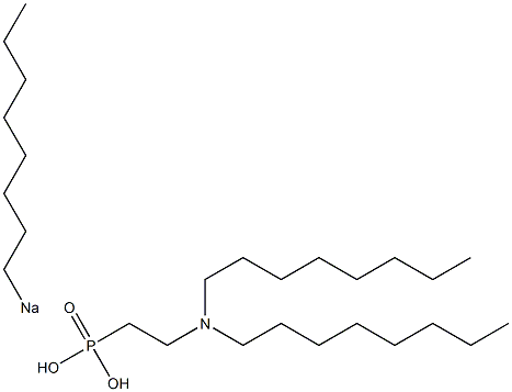 2-(Dioctylamino)ethylphosphonic acid octyl=sodium ester salt Struktur