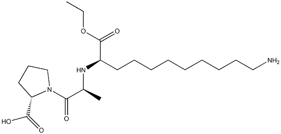 (R)-2-[[(S)-1-[[(2S)-2-Carboxypyrrolidin-1-yl]carbonyl]ethyl]amino]-11-aminoundecanoic acid 1-ethyl ester Struktur