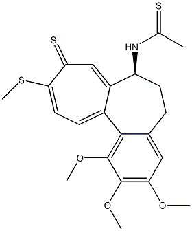 (S)-1,2,3-Trimethoxy-7-(thioacetylamino)-10-(methylthio)-6,7-dihydrobenzo[a]heptalene-9(5H)-thione Struktur