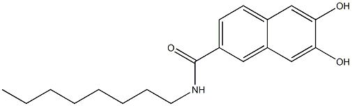 N-Octyl-6,7-dihydroxynaphthalene-2-carboxamide Struktur