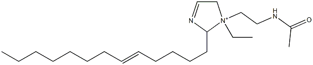 1-[2-(Acetylamino)ethyl]-1-ethyl-2-(5-tridecenyl)-3-imidazoline-1-ium Struktur