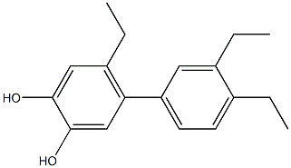 4-Ethyl-5-(3,4-diethylphenyl)benzene-1,2-diol Struktur