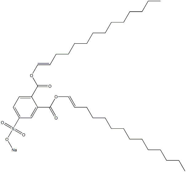 4-(Sodiosulfo)phthalic acid di(1-tetradecenyl) ester Struktur