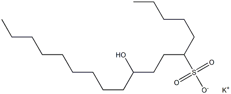 9-Hydroxyoctadecane-6-sulfonic acid potassium salt Struktur