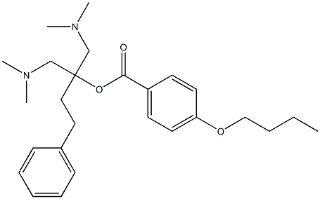 4-Butoxybenzoic acid 1,1-bis[(dimethylamino)methyl]-3-phenylpropyl ester Struktur