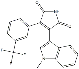 3-(1-Methyl-1H-indol-3-yl)-4-(3-trifluoromethylphenyl)-1H-pyrrole-2,5-dione Struktur