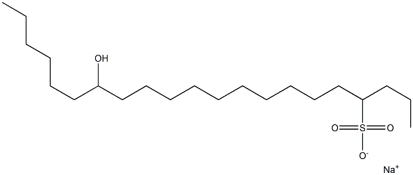 15-Hydroxyhenicosane-4-sulfonic acid sodium salt Struktur