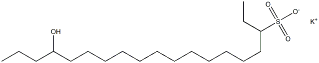 16-Hydroxynonadecane-3-sulfonic acid potassium salt Struktur