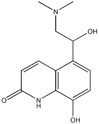 8-Hydroxy-5-(1-hydroxy-2-dimethylaminoethyl)-2(1H)-quinolone Struktur