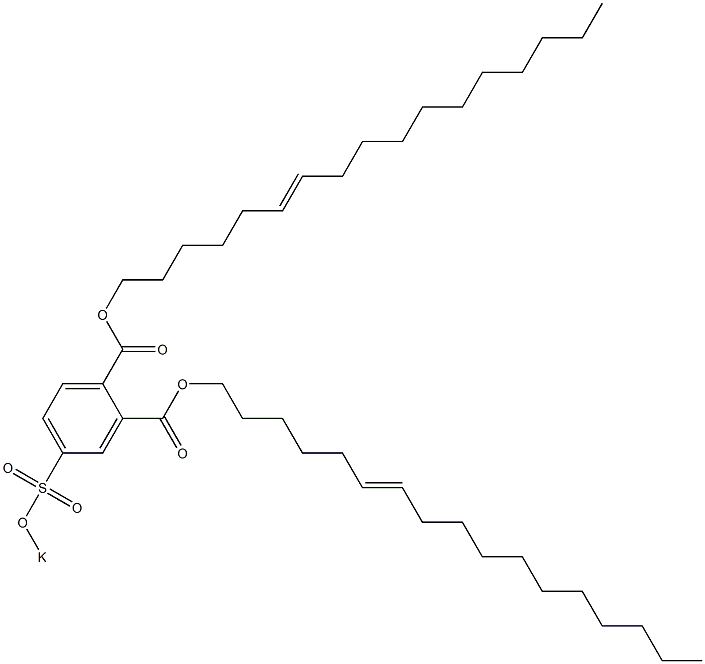 4-(Potassiosulfo)phthalic acid di(6-heptadecenyl) ester Struktur