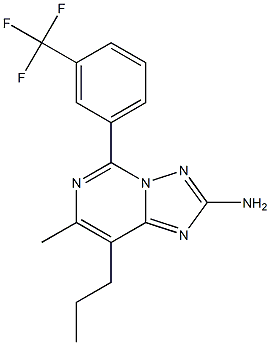 2-Amino-5-[3-trifluoromethylphenyl]-7-methyl-8-propyl[1,2,4]triazolo[1,5-c]pyrimidine Struktur