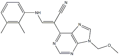 9-(Methoxymethyl)-6-[(Z)-1-cyano-2-[(2,3-dimethylphenyl)amino]ethenyl]-9H-purine Struktur