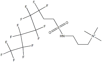 N,N,N-Trimethyl-3-[[(3,3,4,4,5,5,6,6,7,7,8,8,8-tridecafluorooctyl)sulfonyl]amino]-1-propanaminium Struktur