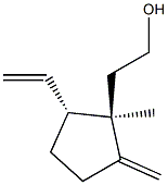 2-[(1R,2R)-1-Ethenyl-2-methyl-3-methylenecyclopentan-2-yl]ethanol Struktur