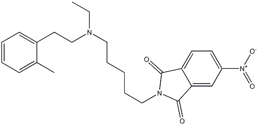 N-[5-[Ethyl[2-(2-methylphenyl)ethyl]amino]pentyl]-5-nitrophthalimide Struktur