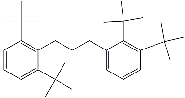 1-(2,3-Di-tert-butylphenyl)-3-(2,6-di-tert-butylphenyl)propane Struktur