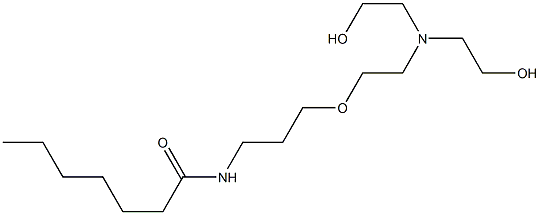 N-[3-[2-[Bis(2-hydroxyethyl)amino]ethoxy]propyl]heptanamide Struktur