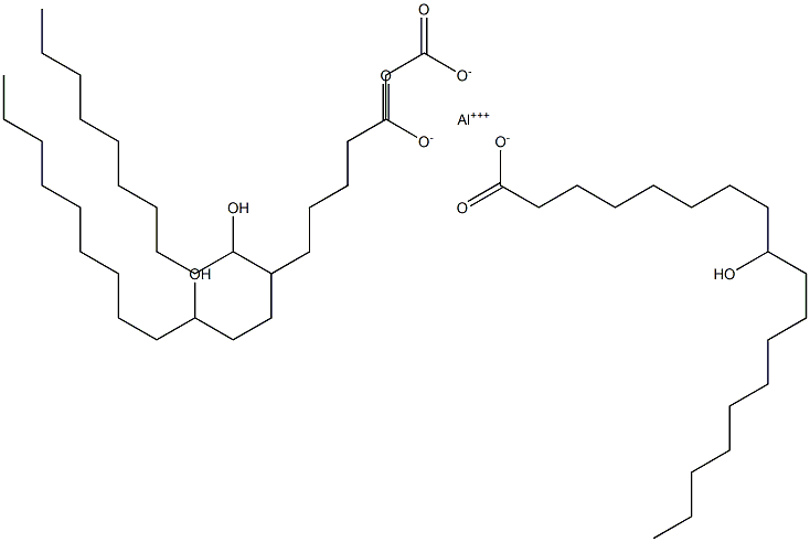 Tris(9-hydroxyoctadecanoic acid)aluminum salt Struktur