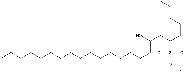 8-Hydroxytetracosane-6-sulfonic acid potassium salt Struktur