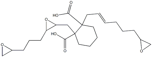 Cyclohexane-1,2-dicarboxylic acid 1-(2,3:7,8-diepoxyoctan-1-yl)2-(7,8-epoxy-2-octen-1-yl) ester Struktur