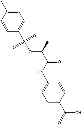 (-)-4-[[(S)-2-(p-Toluenesulfonyloxy)propionyl]amino]benzoic acid Struktur