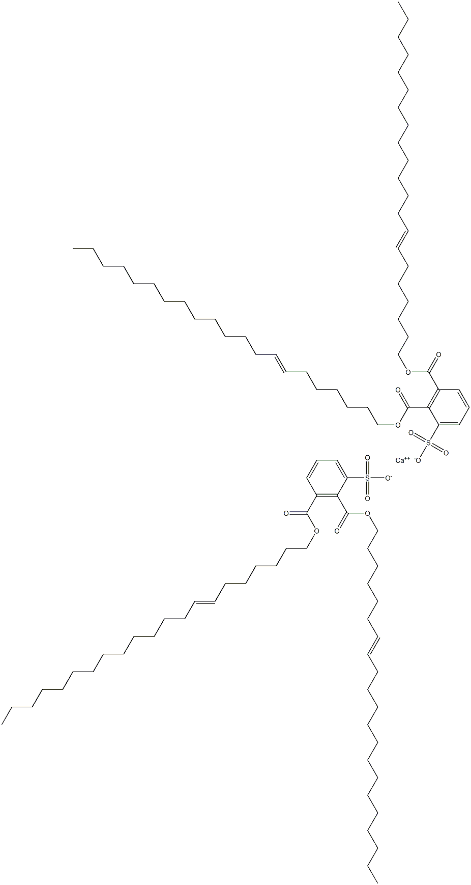 Bis[2,3-di(7-henicosenyloxycarbonyl)benzenesulfonic acid]calcium salt Struktur