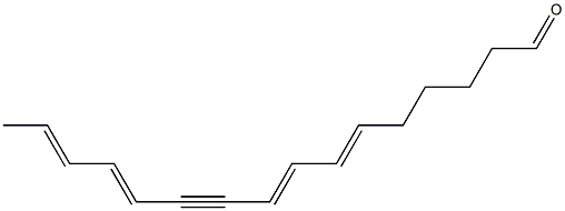 6,8,12,14-Hexadecatetrene-10-ynal Struktur