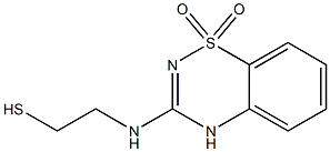 3-[(2-Mercaptoethyl)amino]-4H-1,2,4-benzothiadiazine 1,1-dioxide Struktur