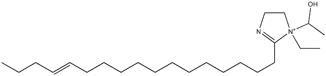 1-Ethyl-2-(13-heptadecenyl)-1-(1-hydroxyethyl)-2-imidazoline-1-ium Struktur