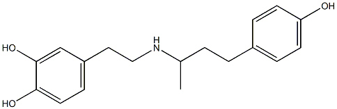 4-[2-[3-(4-Hydroxyphenyl)-1-methylpropylamino]ethyl]pyrocatechol Struktur