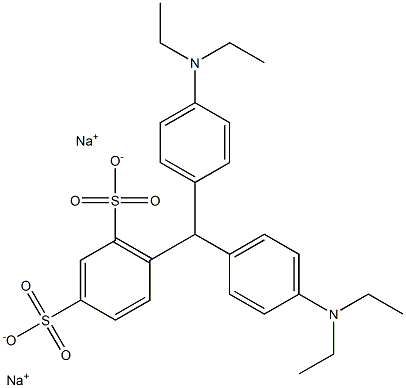 6-[4,4'-Bis(diethylamino)benzhydryl]-1,3-benzenedisulfonic acid disodium salt Struktur