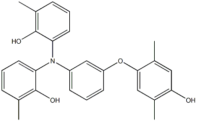 N,N-Bis(2-hydroxy-3-methylphenyl)-3-(4-hydroxy-2,5-dimethylphenoxy)benzenamine Struktur